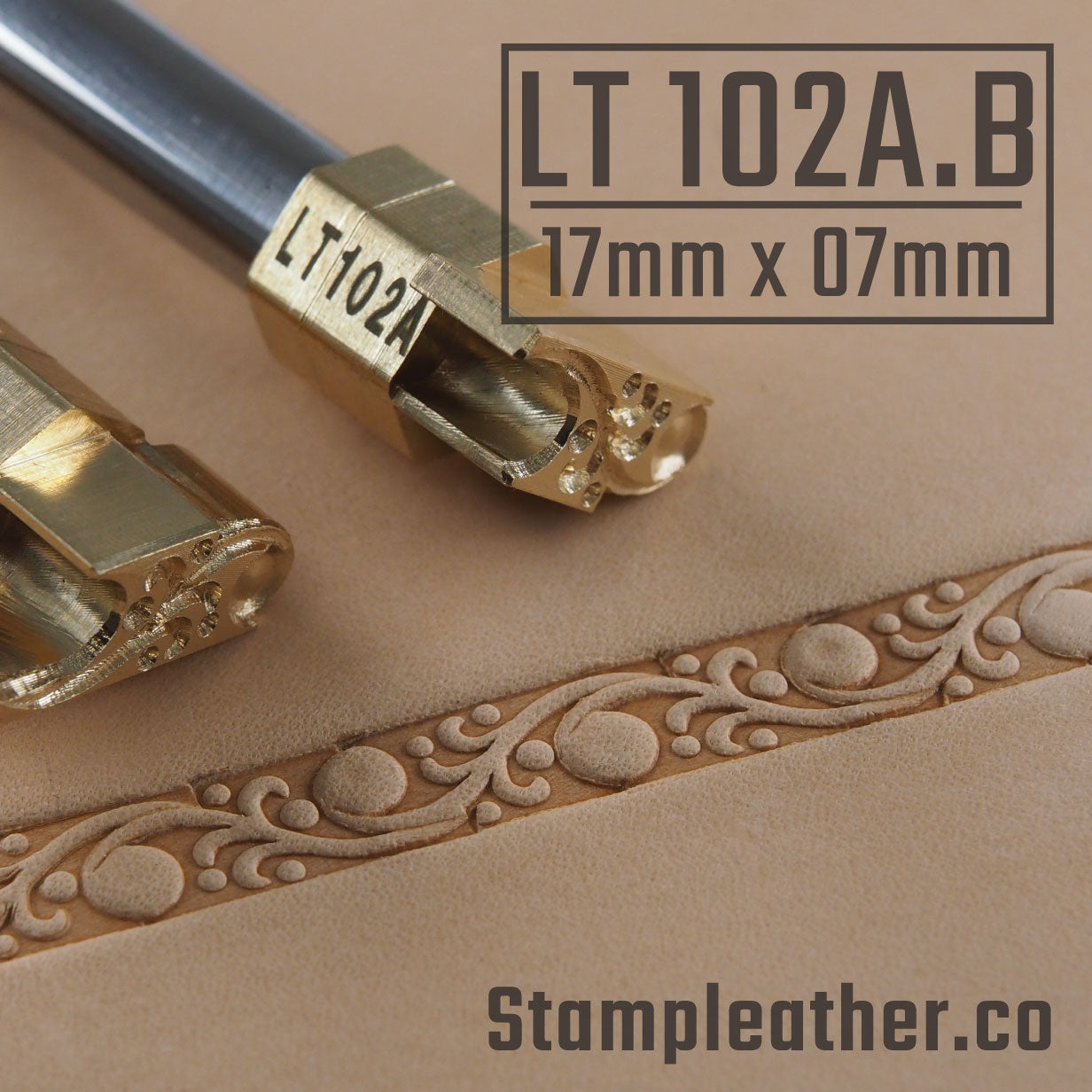 LT102A Swirl Border Leather Stamping Tool– Swirl Border 17x7mm (2/3" x 3/11")