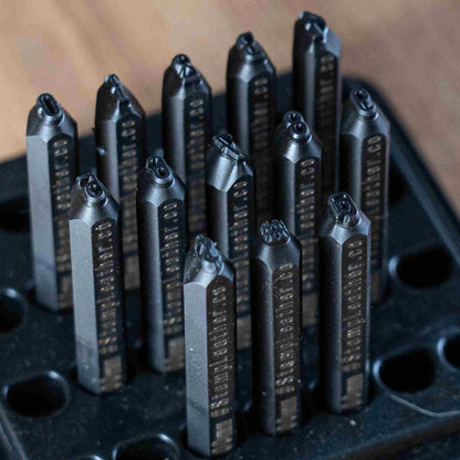Dusty Desert Steel Stamp Set – A–Z and 0–9 for Leather
