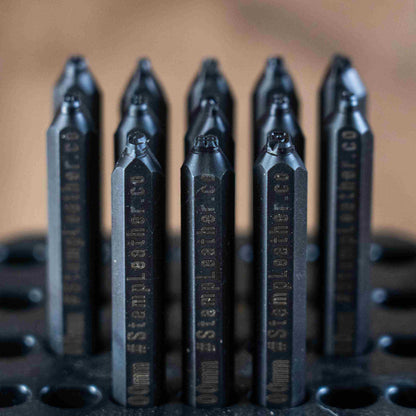 Dusty Desert Steel Stamp Set – A–Z and 0–9 for Leather