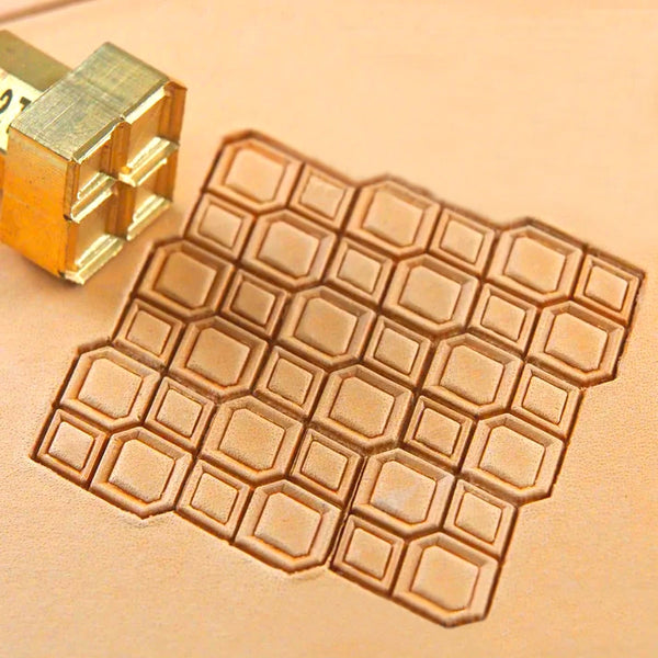 Geometric Leather Stamp – Square Octagon