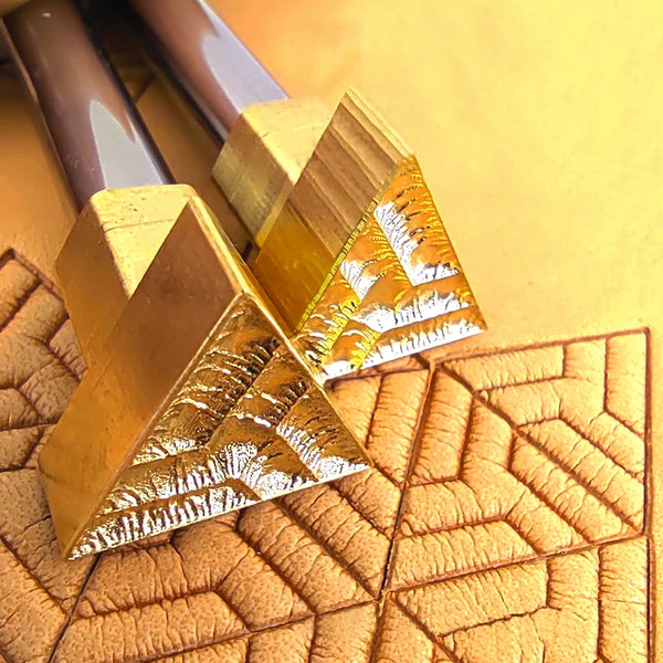 Geometric Leather Stamp – Geometric Leaves