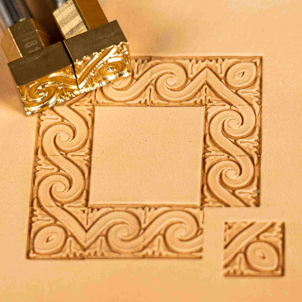 Pattern Leather Stamp – Swirl Border