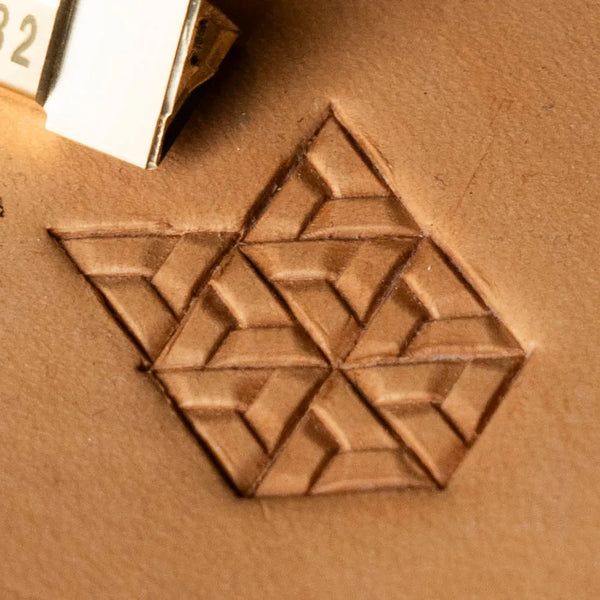Geometric Leather Stamp – 3D Illusion