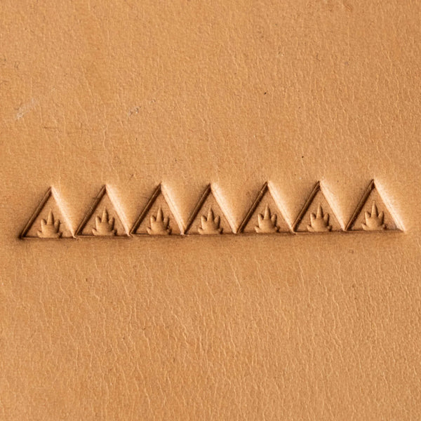 Geometric Leather Stamp – Triangle Pattern