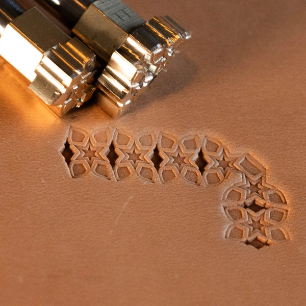 Geometric Leather Stamp – Star Cluster