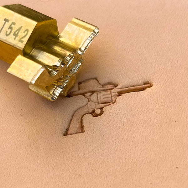 Pattern Leather Stamp – Cowboy Gun