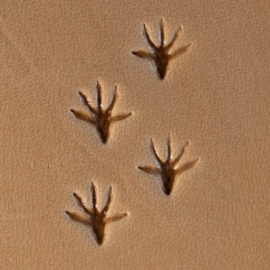 Footprint Leather Stamp – Bird Tracks