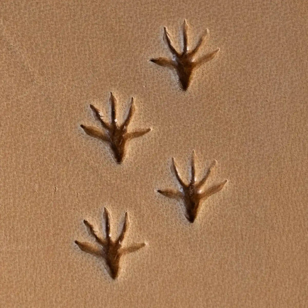 Footprint Leather Stamp – Bird Tracks