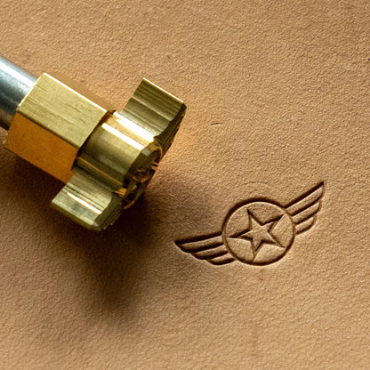 LT812 Geometric Leather Stamping Tool for Professional Crafters – Winged Star Geometric 21x10mm (5/6" x 2/5")