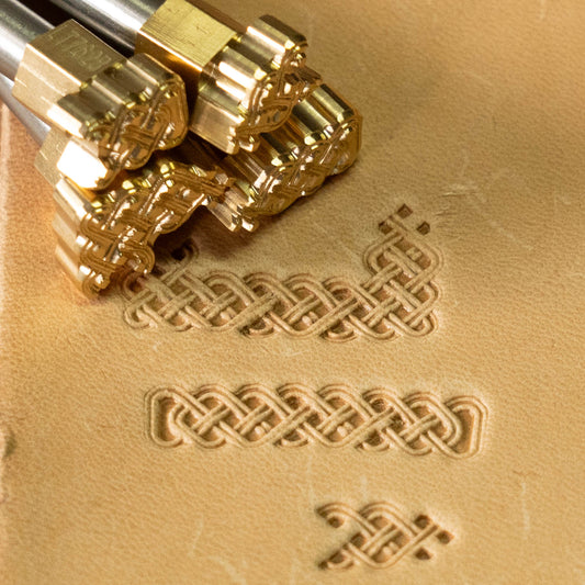 LT762 Border,Corner & End Geometric Leather Stamping Tool for Professional Crafters – Celtic Knot Geometric