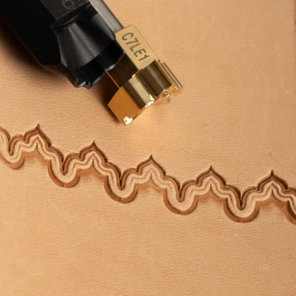 C7LE1 Decorative Brass Edge Cutter Stamp – 14x16mm