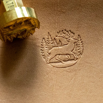 LT801 Deer Leather Stamping Tool for Professional Crafters – Forest Scene Deer 22x21mm (13/15" x 5/6")
