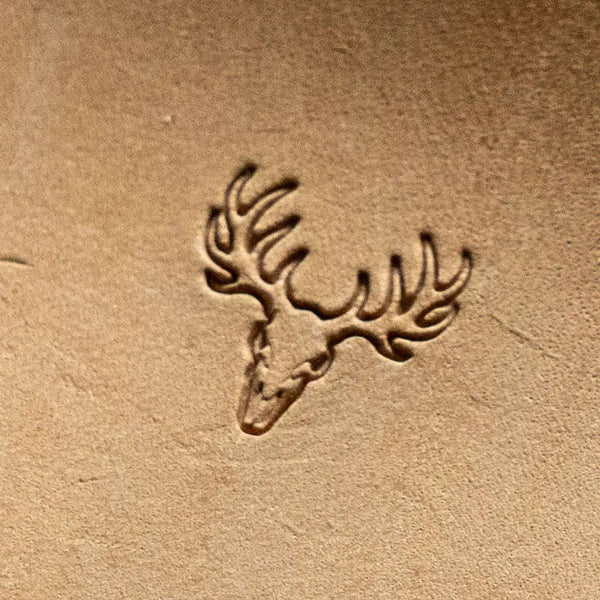 LT799 Deer Leather Stamping Tool for Professional Crafters – Skull Antlers Deer 18x18mm (5/7" x 5/7")