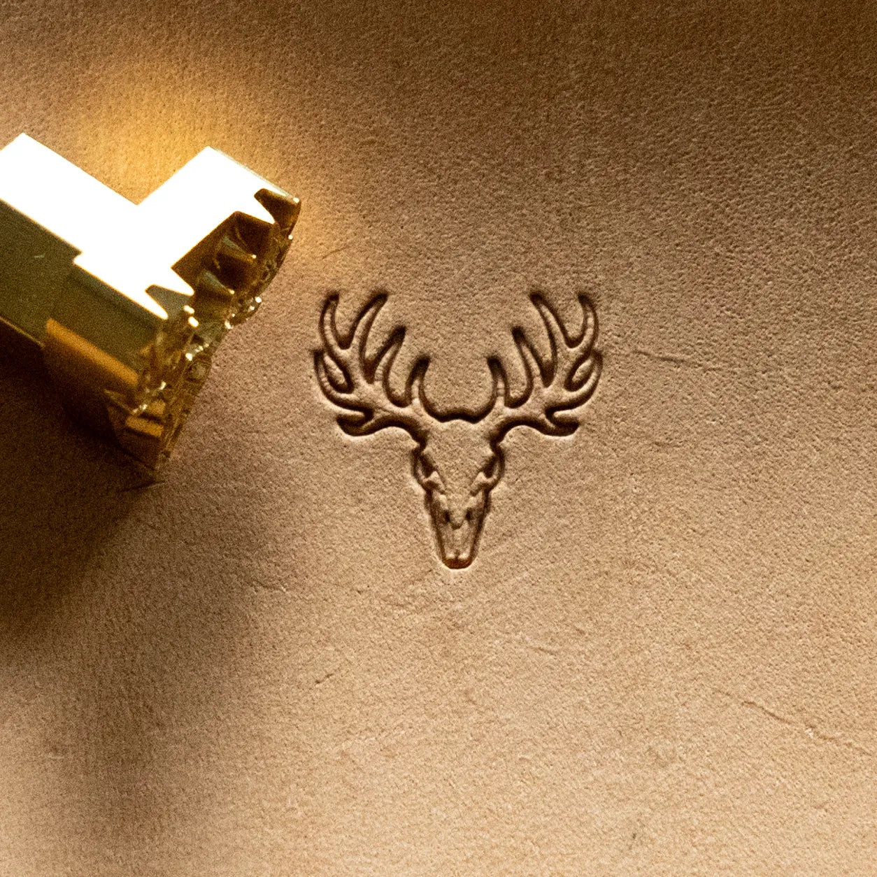 LT799 Deer Leather Stamping Tool for Professional Crafters – Skull Antlers Deer 18x18mm (5/7" x 5/7")