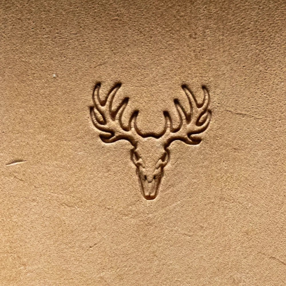 LT799 Deer Leather Stamping Tool for Professional Crafters – Skull Antlers Deer 18x18mm (5/7" x 5/7")
