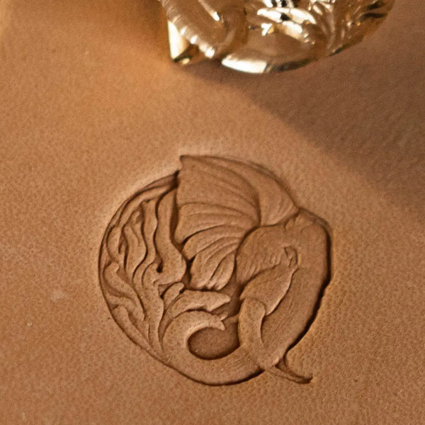 Elephant Leather Stamp – Flowing Lines