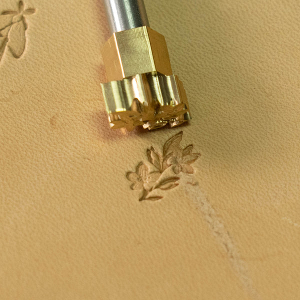 LT713 Flower Leather Stamping Tool–Petite Blossom Flower 12x19mm (7/15" x 3/4")