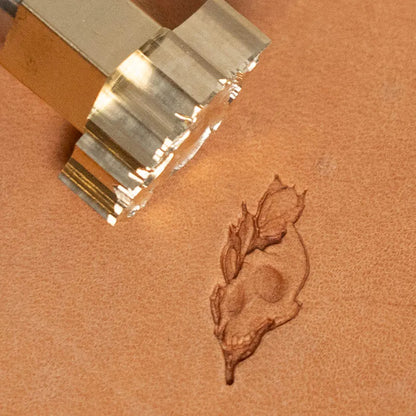 LT729 Skull Leather Stamping Tool for Professional Crafters – Floral Motif Skull 8x20mm (5/16" x 11/14")