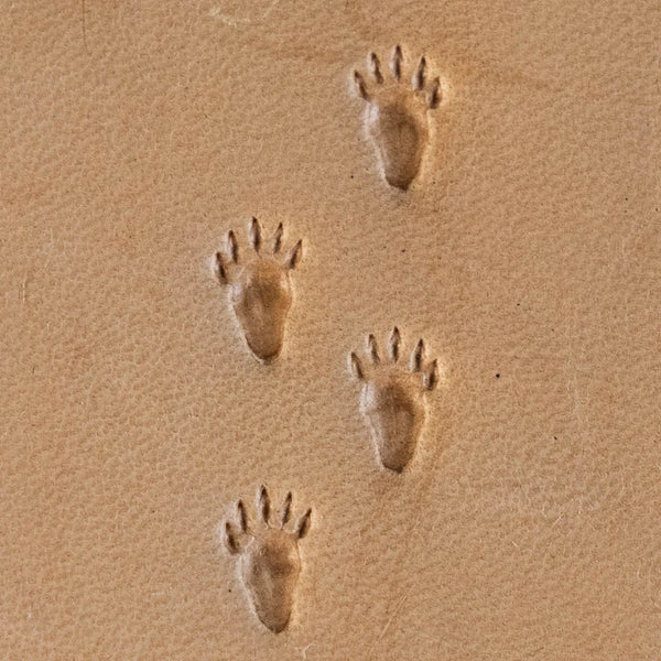 Paw Leather Stamp – Bear Tracks