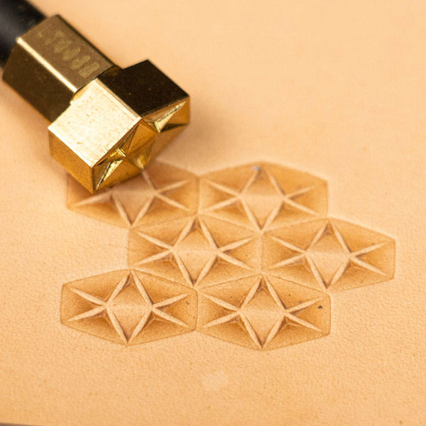 Geometric Leather Stamp – Star Hexagon