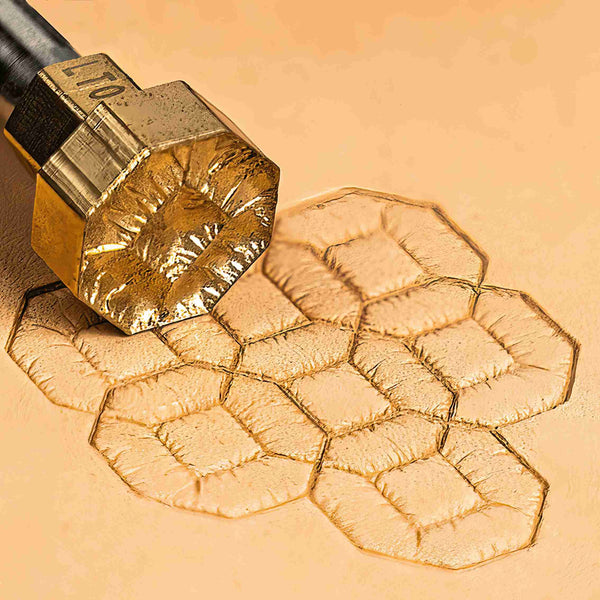 Geometric Leather Stamp – Octagon Cluster