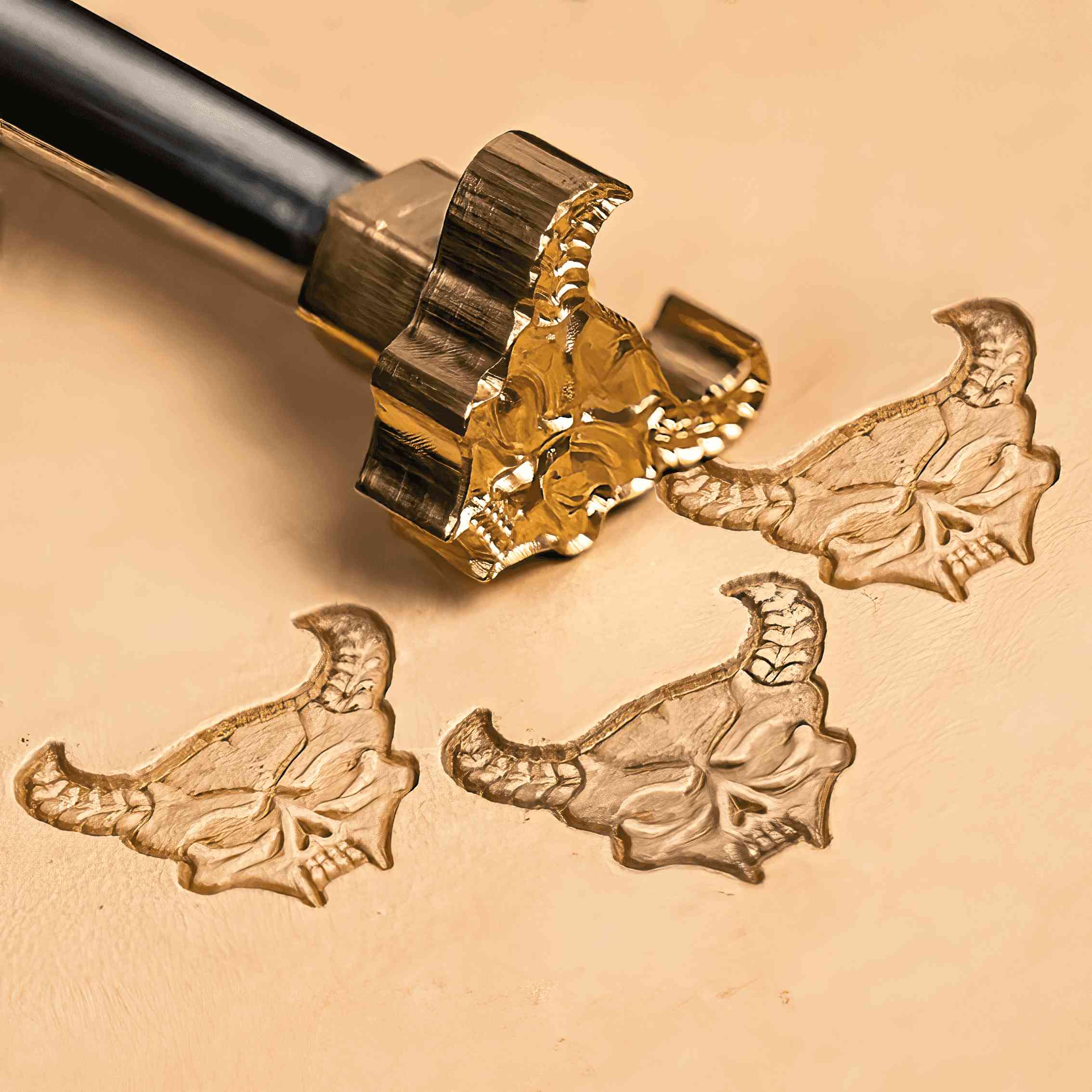 Skull Leather Stamps - Unique Stamping Tools for Bold Designs