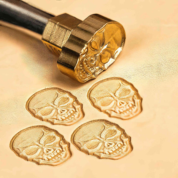 Skull Leather Stamp – Grim Face