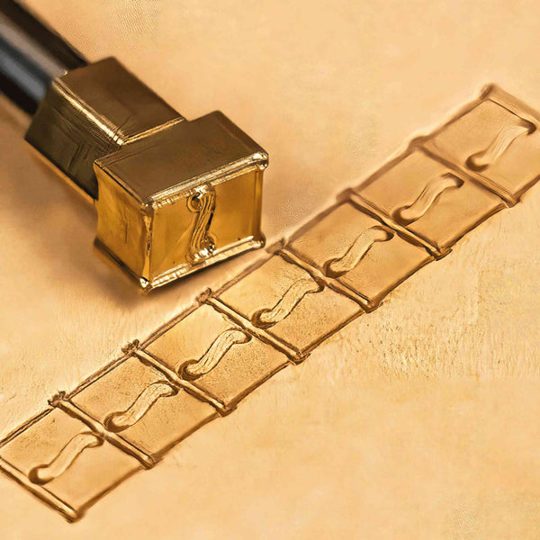 Stitches Leather Stamp – Boxed Line