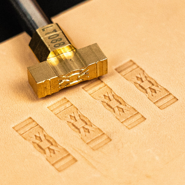Geometric Leather Stamp – Braided Strap