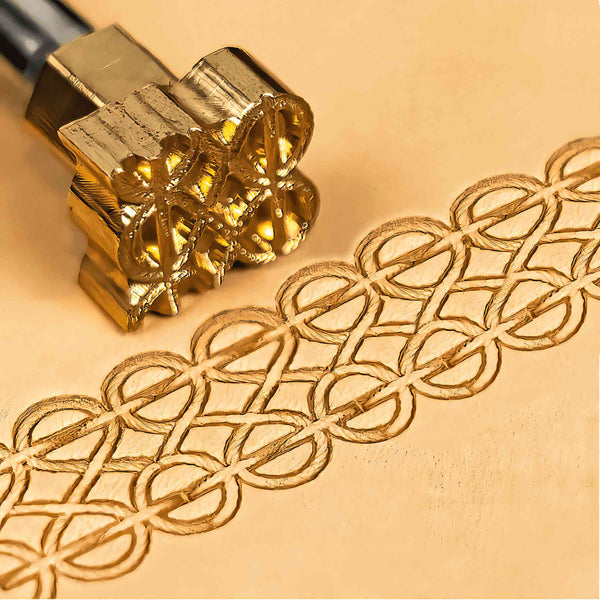 Pattern Leather Stamp – Interlocking Lines
