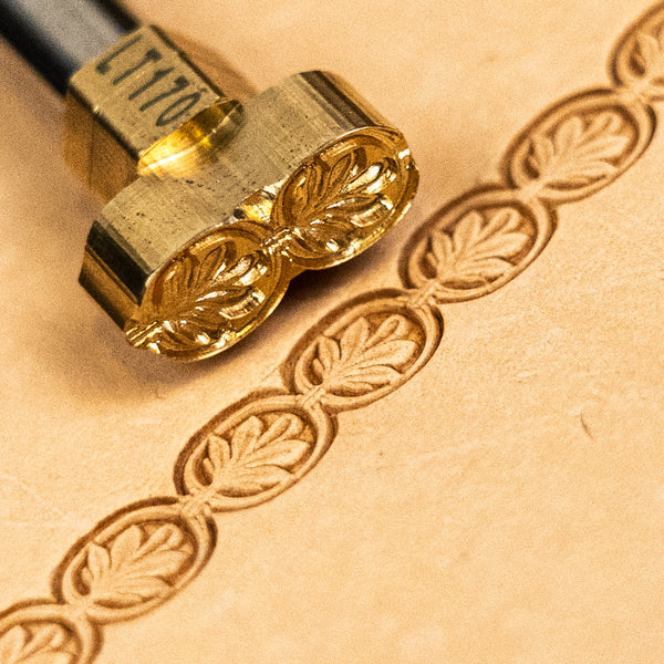 Leaf Leather Stamp – Double Oval