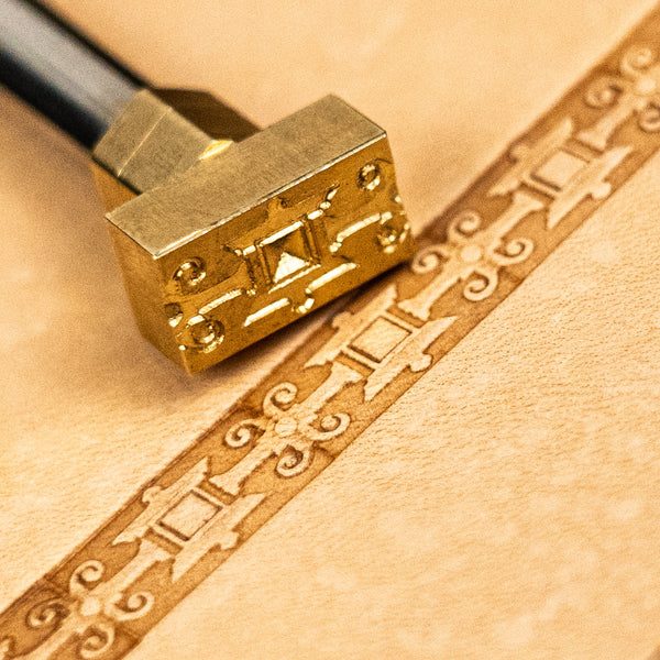 Geometric Leather Stamp – Ornate Border