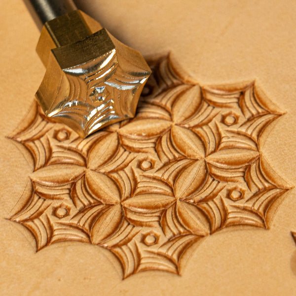 Geometric Leather Stamp – Web Pattern