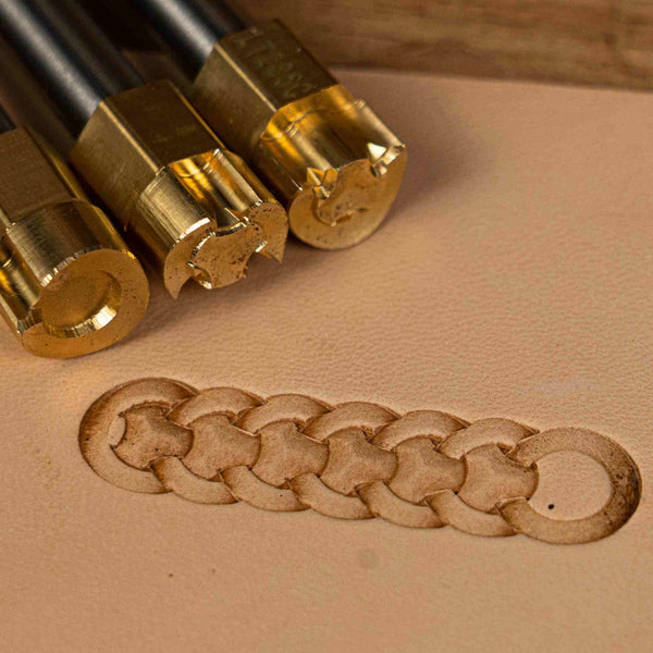 Geometric Leather Stamp – Chain Link