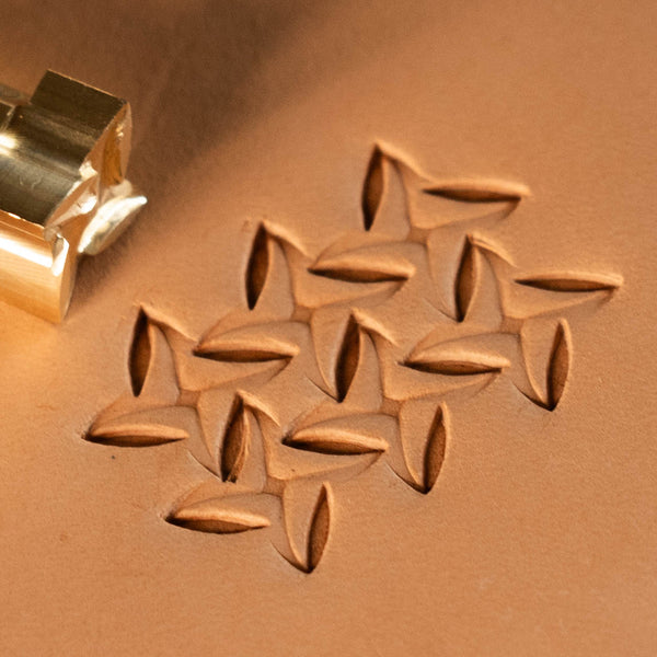 Geometric Leather Stamp – Interlocking Shapes
