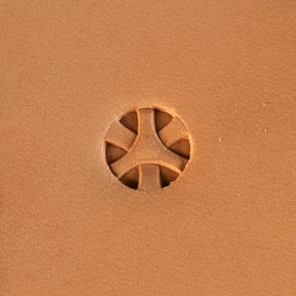Geometric Leather Stamp – Tri-Spoke