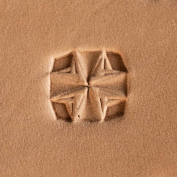 Geometric Leather Stamp – Folded Star