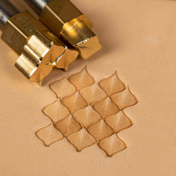 Pattern Leather Stamp – Diamond Grid