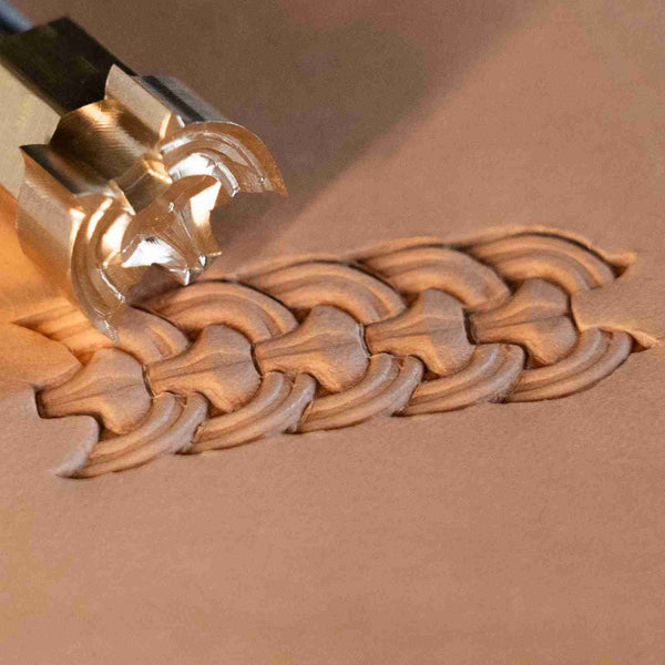 Basket Weave Leather Stamp – Curved Links