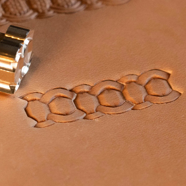 Geometric Leather Stamp – Chain Link