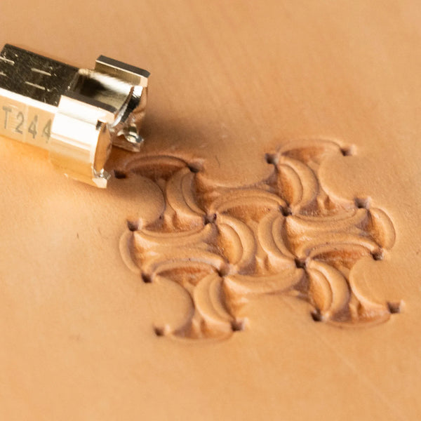 Pattern Leather Stamp – Interlocking Crescents