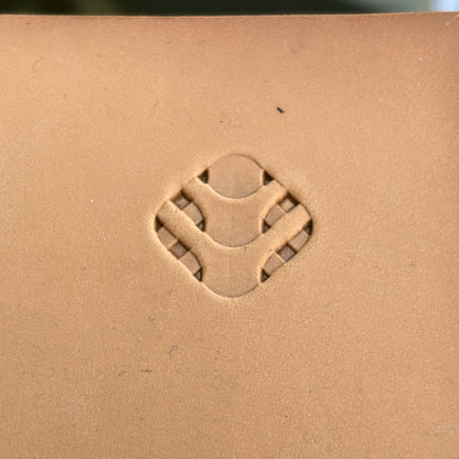 Wavy Lines leather stamp LT010 — pattern imprint on veg-tan leather