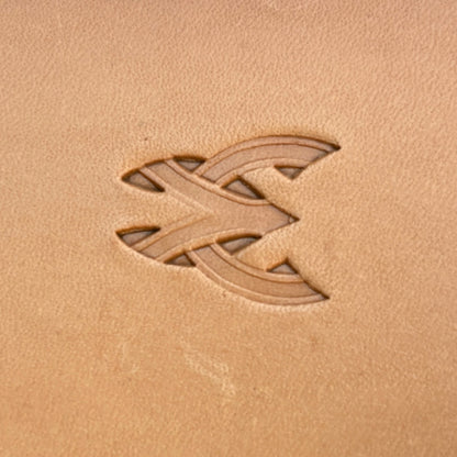 Celtic Style leather stamp LT043 — single impression on veg-tan leather