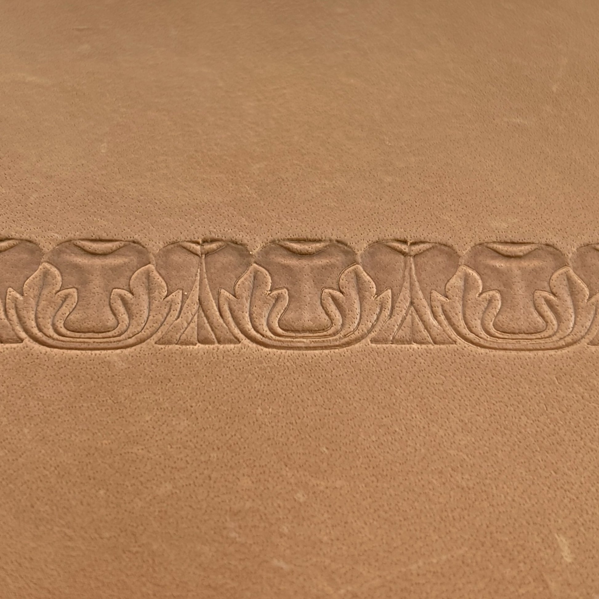 Ornate Border + Corner leather stamp LT052 — pattern imprint on veg-tan leather