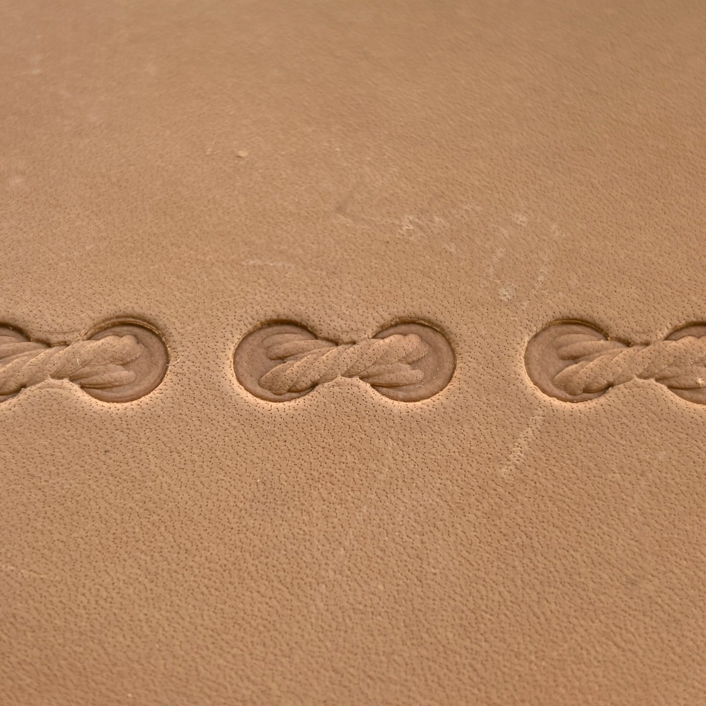 Geometric leather stamp LT067 — pattern imprint on veg-tan leather