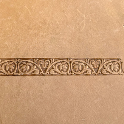 Flower leather stamp LT101 — pattern imprint on veg-tan leather