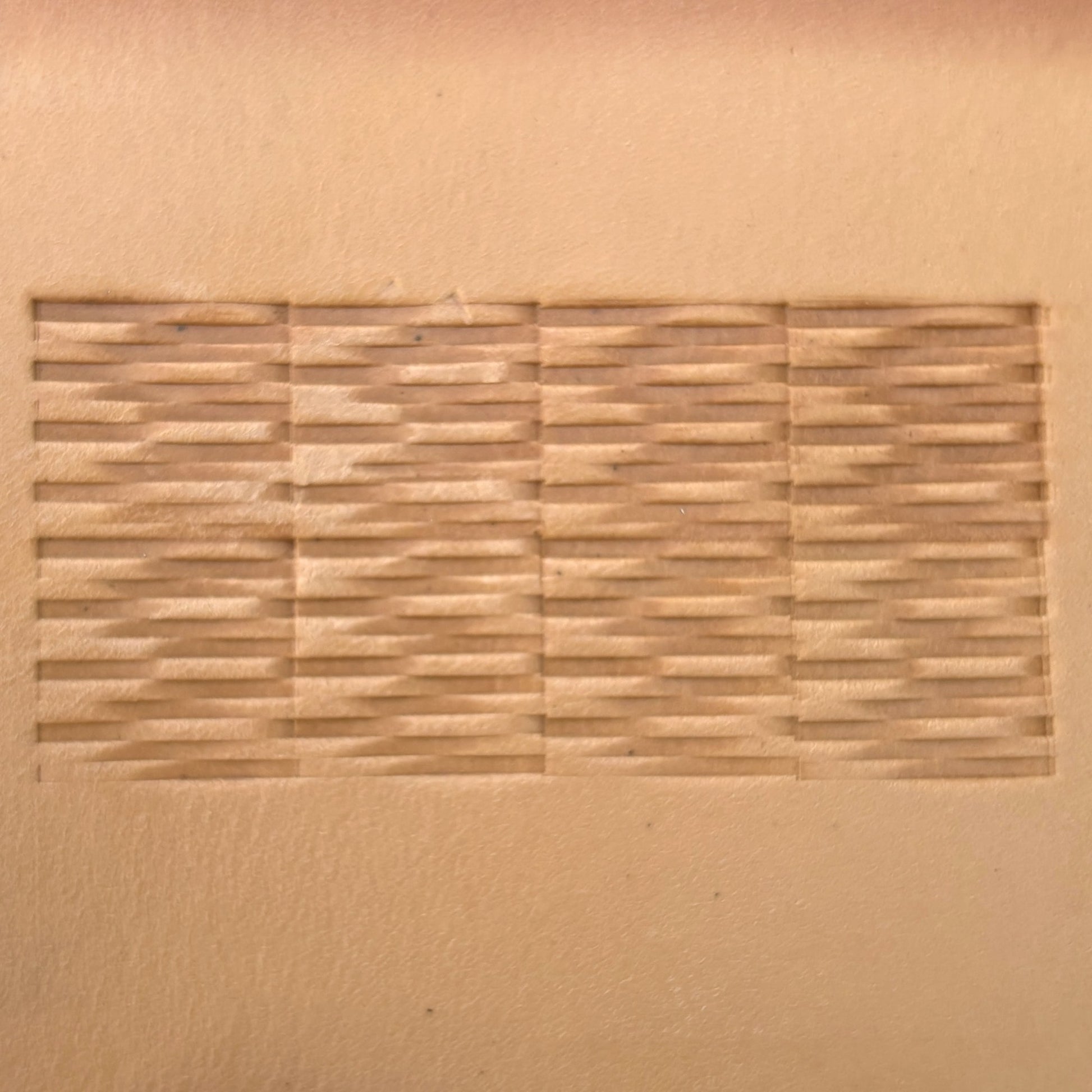 Modern Lines Basket Weave leather stamp LT119 — pattern imprint on veg-tan leather