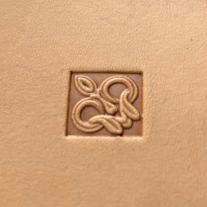 Ornamental leather stamp LT121 — pattern imprint on veg-tan leather