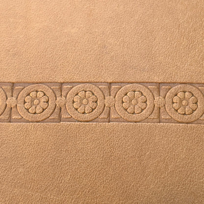Flower leather stamp LT134 — pattern imprint on veg-tan leather