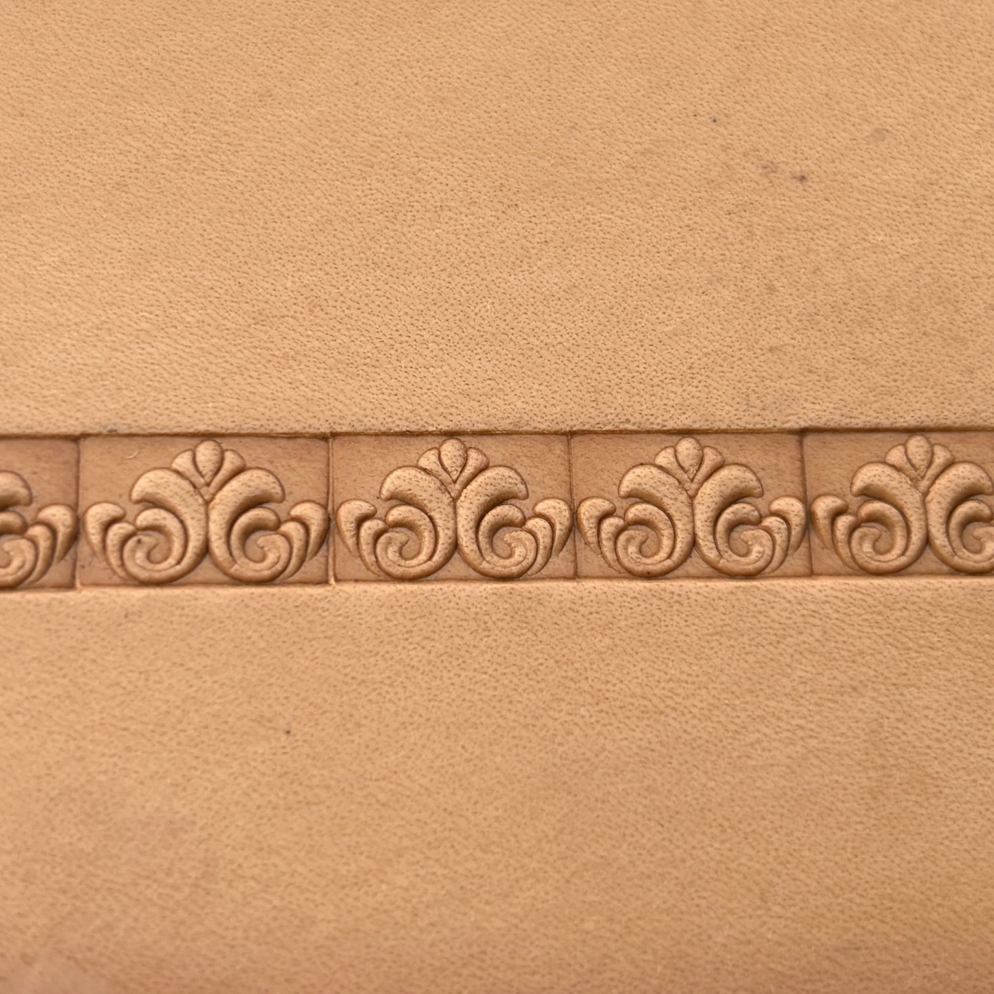 Ornamental Border leather stamp LT145 — pattern imprint on veg-tan leather